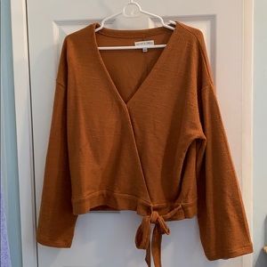Burnt orange long sleeved Madewell Top
